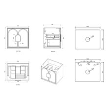 Laguna MKII 600mm Wall Hung Single Vanity with Solid Surface Countertop